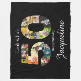 フォトコラージュ50誕生日 フリースブランケット