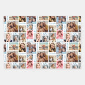 フォトコラージュ50誕生日 ラッピングペーパーシート (正面3)