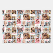 フォトコラージュ50誕生日 ラッピングペーパーシート (正面)