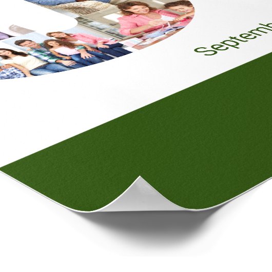 フォトコラージュ50 パーソナライズされた 50誕生日 ポスター (角)