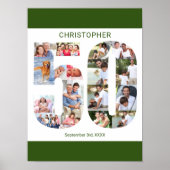 フォトコラージュ50 パーソナライズされた 50誕生日 ポスター (正面)