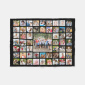 フォトコラージュ55枚の写真パーソナライズされたのカスタム色 フリースブランケット (正面(横))