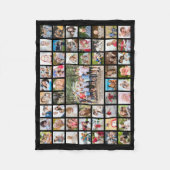 フォトコラージュ55枚の写真パーソナライズされたのカスタム色 フリースブランケット (正面)