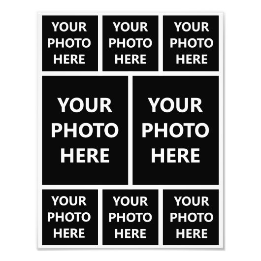 フォトコラージュ6スクエア2ポートレートファミリー写真 フォトプリント            (正面)