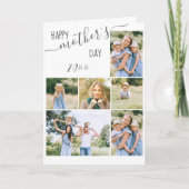 フォトコラージュ6写真ハッピーマザーズデイカード シーズンカード (正面)
