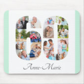フォトコラージュ60誕生日第60ミント マウスパッド (正面)