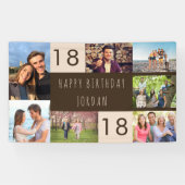 フォトコラージュ7パーソナライズされた写真18誕生日 横断幕 (横)