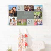 フォトコラージュ7パーソナライズされた写真21歳 横断幕 (インサイチュ)