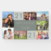 フォトコラージュ7パーソナライズされた写真21歳 横断幕 (横)