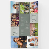 フォトコラージュ7パーソナライズされた写真21歳 横断幕 (縦)