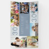 フォトコラージュ7パーソナライズされた写真30歳 横断幕 (縦)