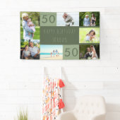 フォトコラージュ7パーソナライズされた写真50誕生日 横断幕 (インサイチュ)