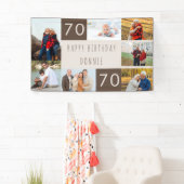 フォトコラージュ7パーソナライズされた写真70誕生日 横断幕 (インサイチュ)