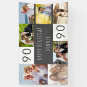 フォトコラージュ7パーソナライズされた写真90誕生日 横断幕 (縦)