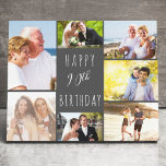 フォトコラージュ7写真グレーホワイト90誕生日 キャンバスプリント<br><div class="desc">Happy 90th誕生日とキャンバスをラップカスタムして言う。この写真テンプレートは、誕生日の挨拶の写真のコラージュに表示されお気に入りのる7枚の写真を追加するのまわりにために設定されている。タイポグラフィ読の単なる"Happy 90誕生日"の文言カジュアル。「90th」は実際に編集可能でもしす誕生日にこれを望ん違うでね。このデザインはダークグレーとホワイトのカラーパレットを持っている – 編集可能な年齢を持つその他の色は私の店で利用可能。</div>