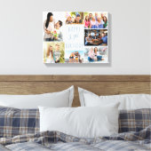 フォトコラージュ7写真ダスティブルー30歳の誕生日 キャンバスプリント (インサイチュ (寝室))