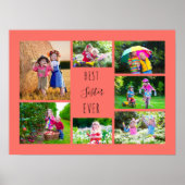 フォトコラージュ7最高の写真シスターエバーコーラル ポスター (正面)