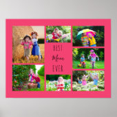 フォトコラージュ7最高の写真マママエバーピンク ポスター (正面)