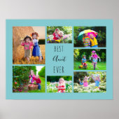 フォトコラージュ7最高の写真叔母エバースカイブルー ポスター (正面)