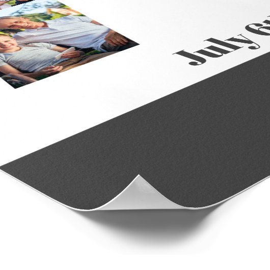 フォトコラージュ70 パーソナライズされた 70誕生日 ポスター (角)