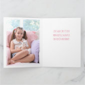 フォトコラージュ8ピンク8番目の誕生日カード カード (内部)