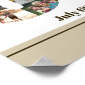 フォトコラージュ80カスタム誕生日80 ポスター (角)