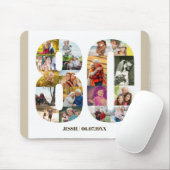 フォトコラージュ80誕生日番号80カスタム マウスパッド (マウス)