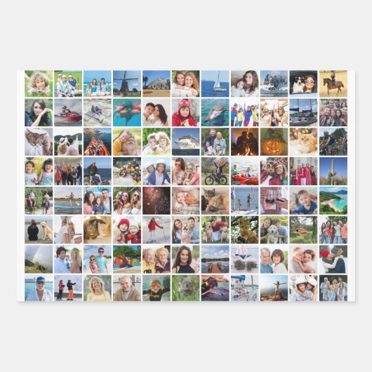 フォトコラージュ88スクエア写真 ラッピングペーパーシート (正面2)