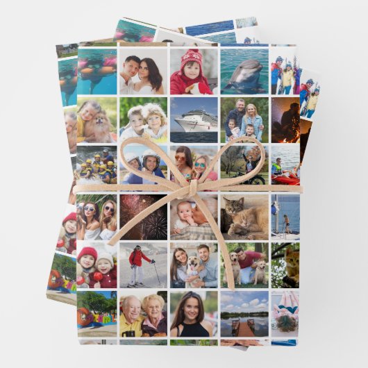 フォトコラージュ88スクエア写真 ラッピングペーパーシート (インサイチュ)