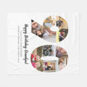 フォトコラージュ90ナンバーミニマルモダンリストシンプル フリースブランケット (正面(横))