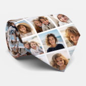 フォトコラージュ – グリッド内の9写真 – 白 ネクタイ (ロール)