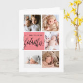 フォトコラージュ·ゴッドマザー·プロポーズ カード (黄色い花)