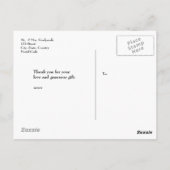 フォトコラージュ スペイン流 ラスティックウェディング “Gracias” ポストカード (裏面)