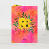 フォトコラージュ「ハッピーバースデー」ひまわりカード カード (裏面)