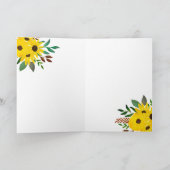 フォトコラージュ「ハッピーバースデー」ひまわりカード カード (内部)
