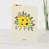 フォトコラージュ「ハッピーバースデー」ひまわり カード (裏面)