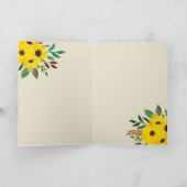 フォトコラージュ「ハッピーバースデー」ひまわり カード (内部)
