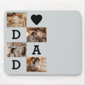 フォトコラージュ – パパとハート | 父の日- マウスパッド (正面)