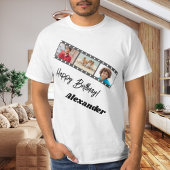 フォトコラージュ フィルム 名前 誕生日 男性 Tシャツ