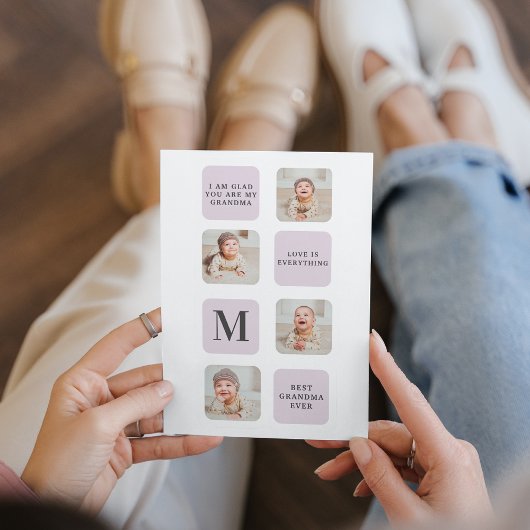 フォトコラージュ & ベスト グランマ エバー ベスト パープル ギフト