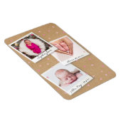 フォトコラージュ・ベビー・ガール・誕生統計発表 マグネット (右側)