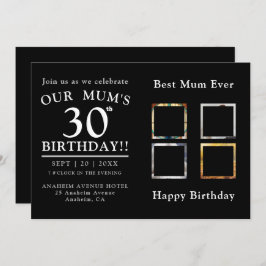 フォトコラージュ・ムームさんの30歳の誕生日パーティー 招待状