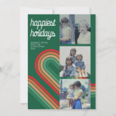 フォトコラージュ – レトロストライプアーチ – 最高 シーズンカード (正面)