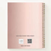 フォトコラージュ ローズゴールド ノートブック (裏面)