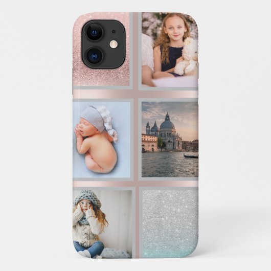 フォトコラージュ ローズゴールド Case-Mate iPhoneケース (裏面)