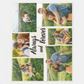 フォトコラージュ 婚約 新婚 永遠の愛 フリースブランケット (正面)
