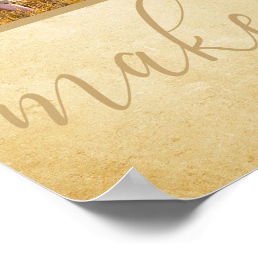 フォトコラージュ – 孫の人生を壮大に素朴作る ポスター (角)