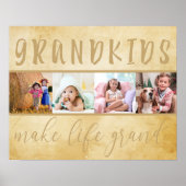 フォトコラージュ – 孫の人生を壮大に素朴作る ポスター (正面)