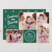 フォトコラージュ |恵み |緑 シーズンカード (正面/裏面)