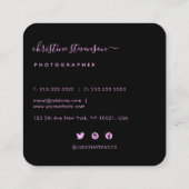 フォトコラージュ&書道モノグラム写真家  スクエア名刺 (裏面)